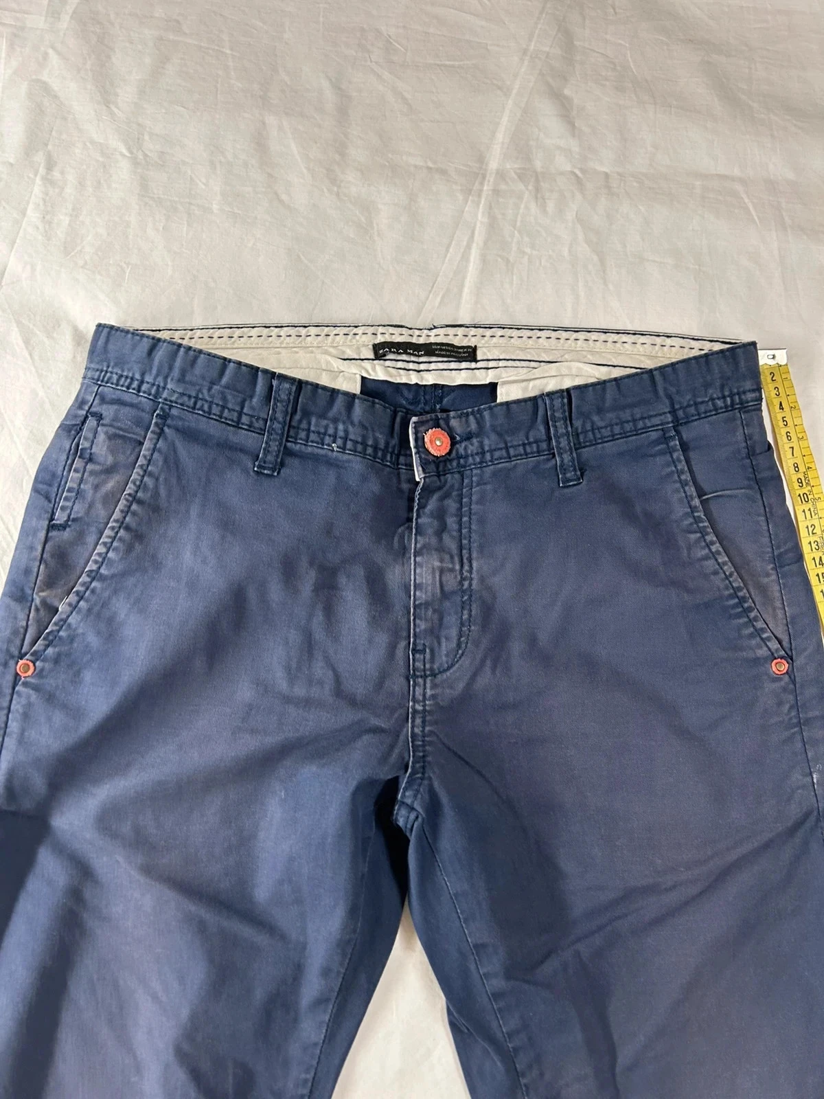 Marineblauwe Chino-broek Zara Man – photo 3